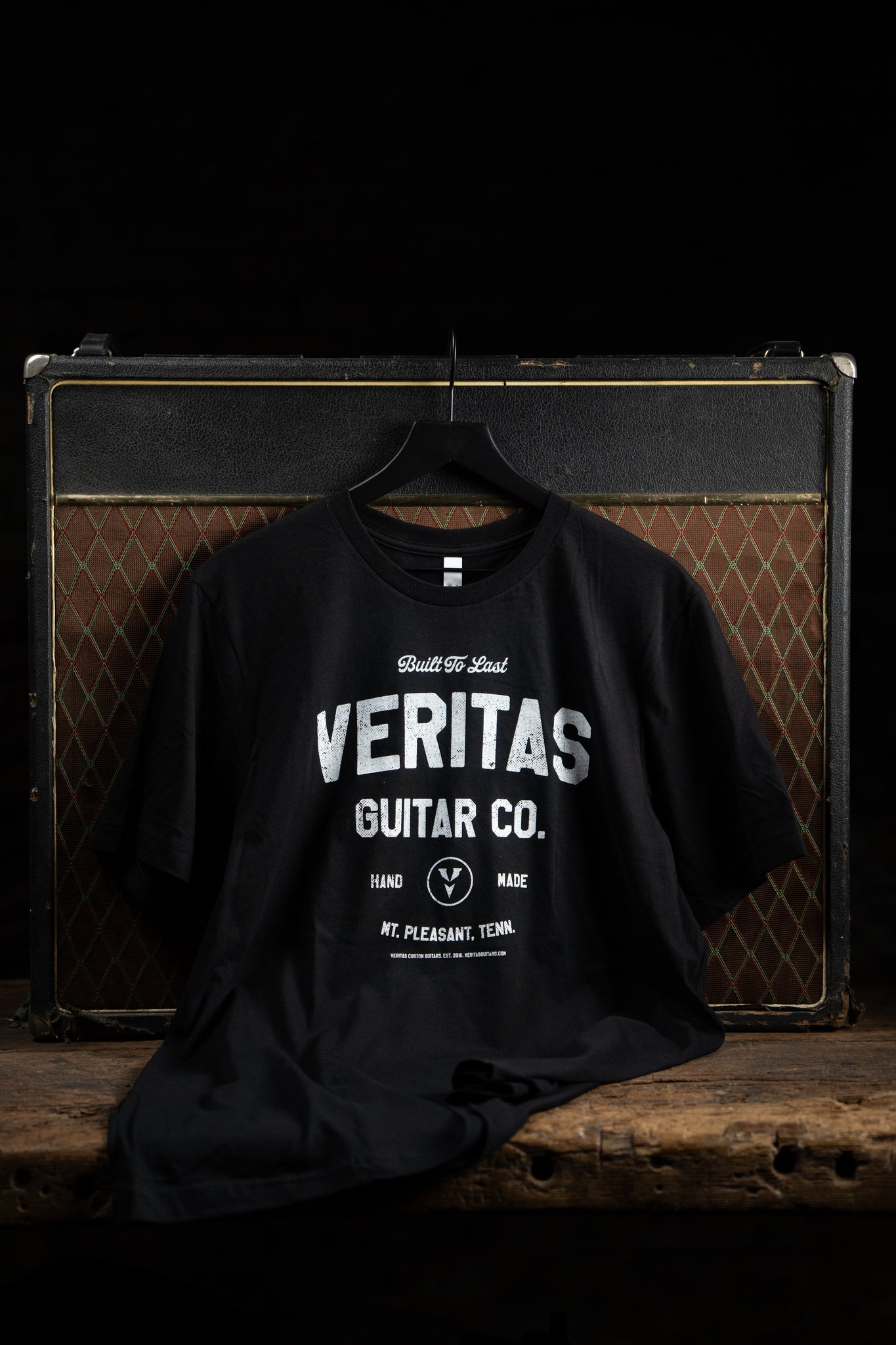 Veritas Guitar Co - Black T / White Print