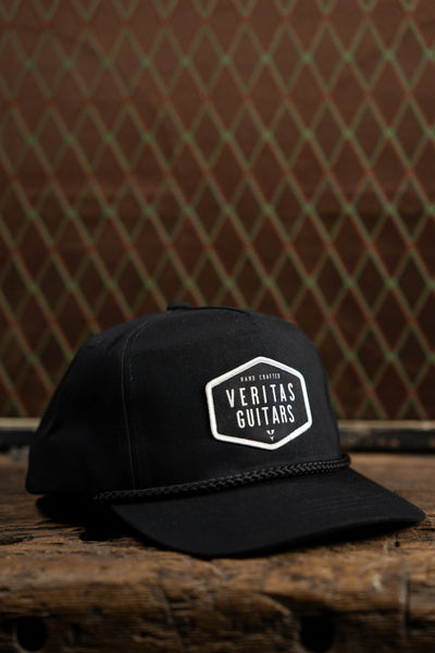 Hat - Black / Black and White Patch