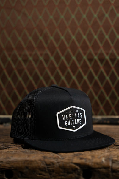 Hat - Black / Black and White Patch